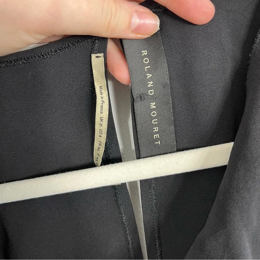 Ronald Mouret Cowl Neck Mini Dress Black Size 8 - Picture 4 of 5